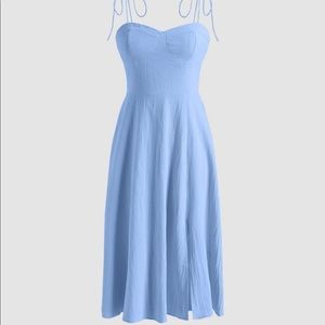 Solid corset midi dress